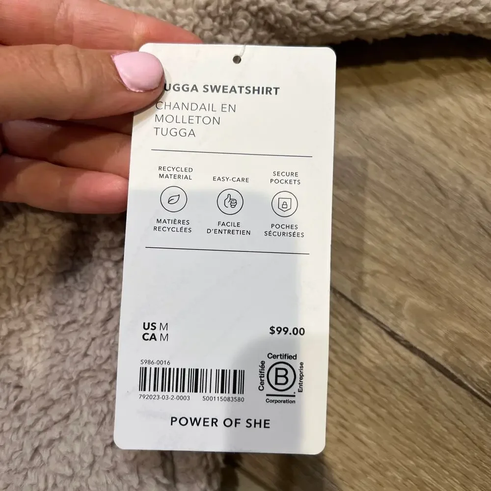 ATHLETA Women's Tugga Sweatshirt Size M In Abalone - Picture 9 of 12